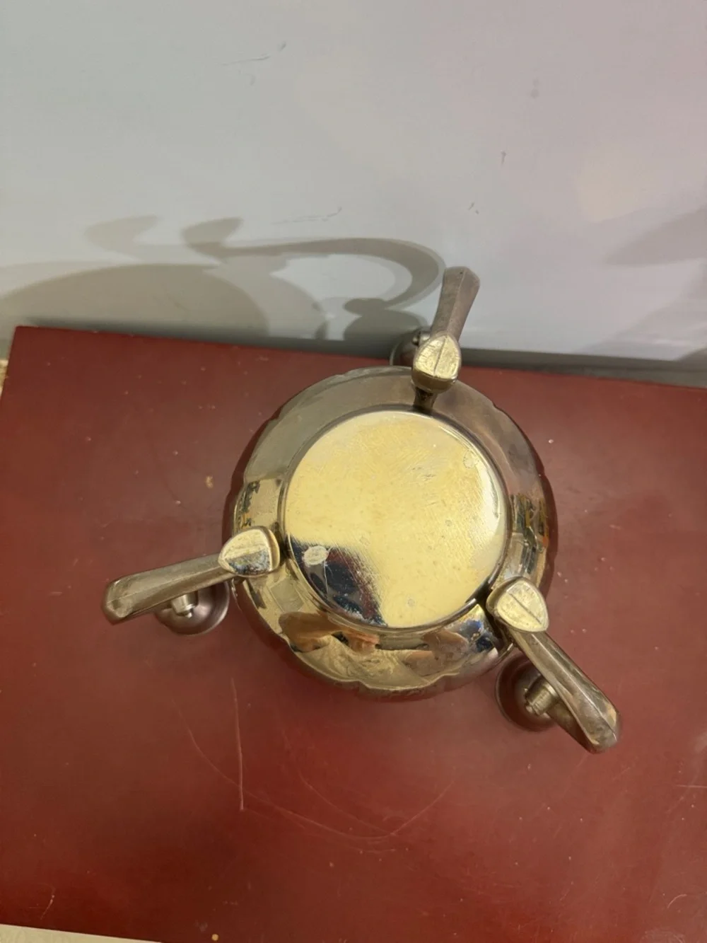 Vintage Lotus Bowl  Candle Holder/Floral Frog Triple Footed